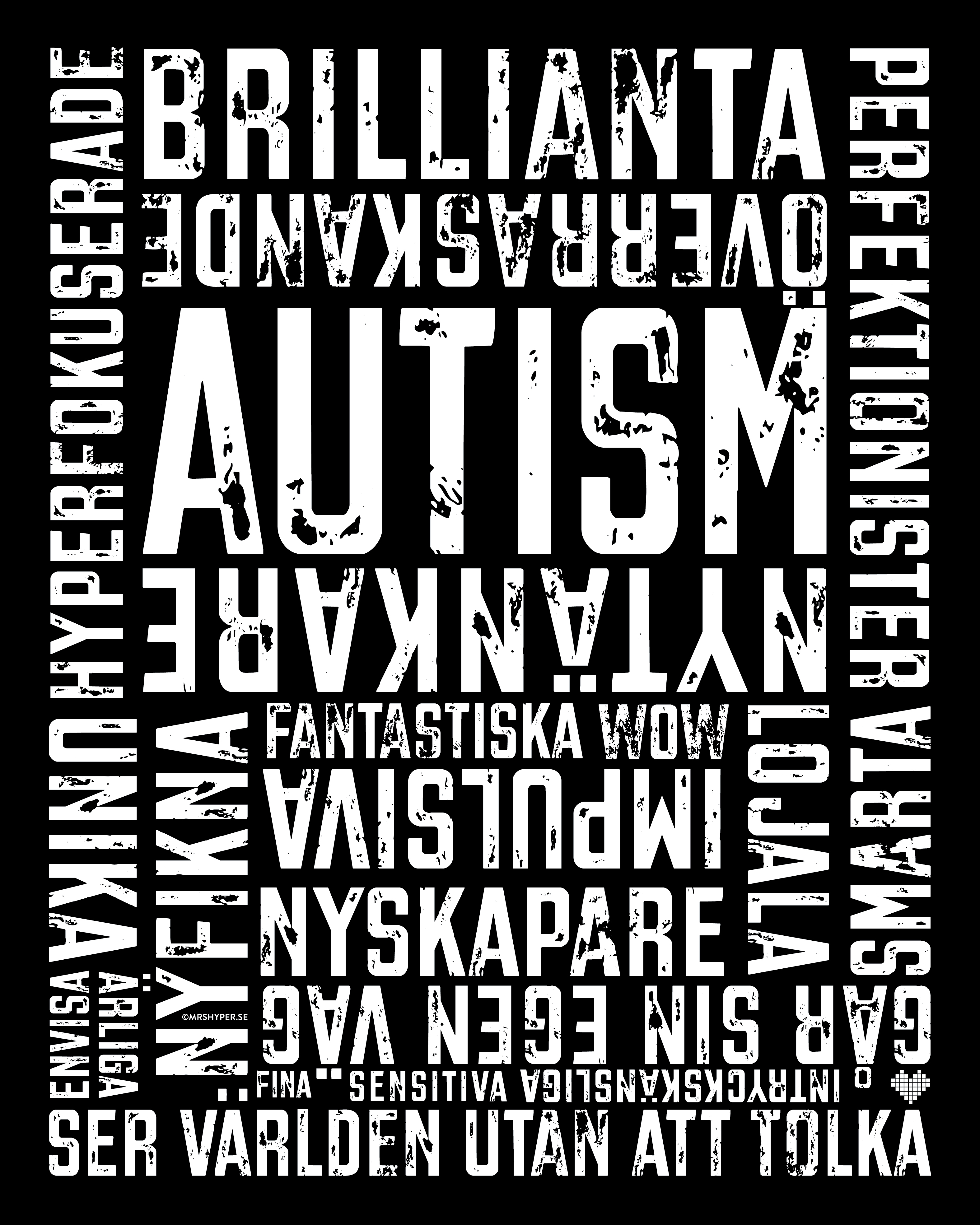 2 april – Världsautismdagen – Autismaffisch/Autismtavla